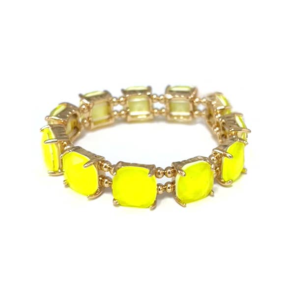 StarryNYC - Wholesale Schakelarmband - Neon kussen geslepen glazen kristal verbonden stretch armband7