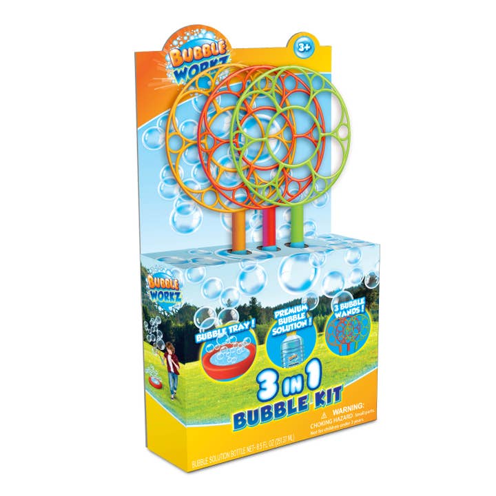 3 in 1 Bubble Wand Kit for wholesale by Anker Play Products