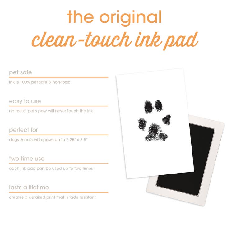 Pearhead Newborn Baby Handprint or Footprint Clean-Touch Ink Pad Set of  Two, Black Clean-Touch Ink Pad, Set of 2, Black 