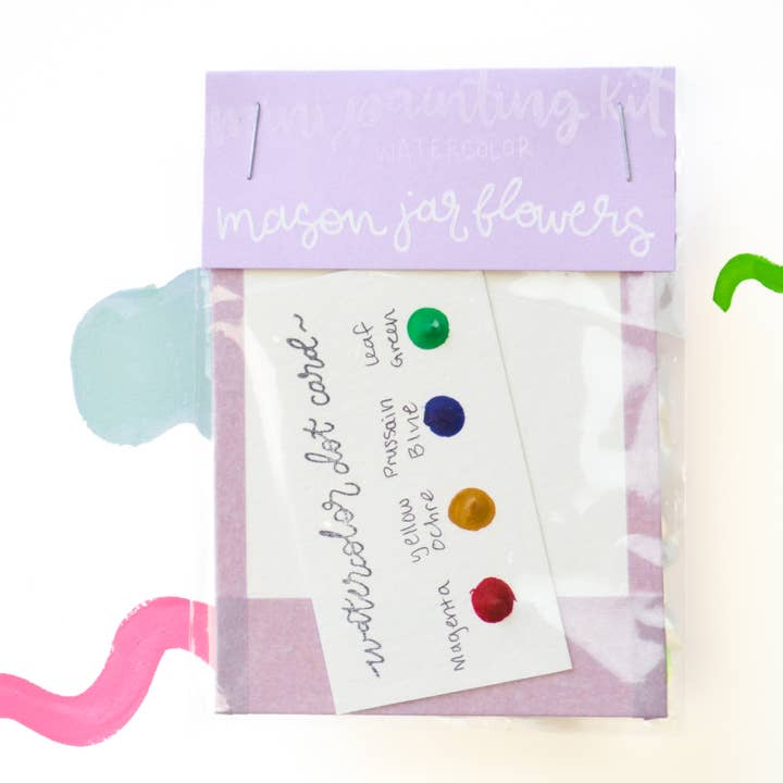 Lavender Chai Co. – Engroshandel DIY-hobbysæt – Mini malesæt - Mason Jar Flowers0