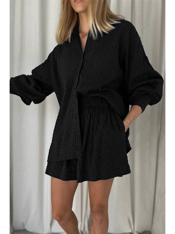 Miss Sparkling – wholesale Top & short set (NOT loungewear) – Women’s –  Two-Piece Shorts Set - Long Sleeve Top6