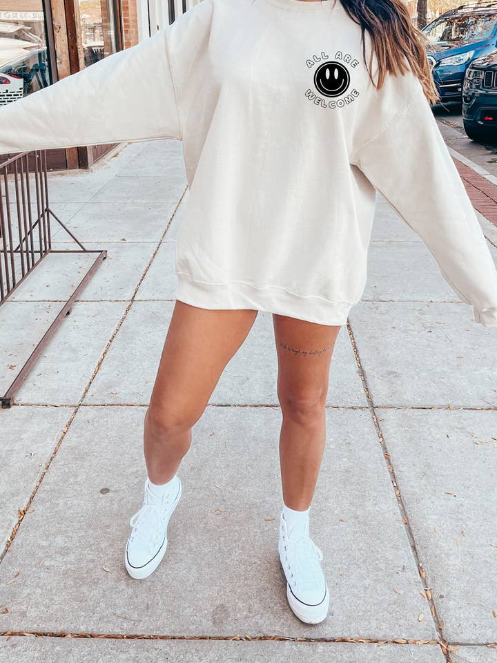 Spirit+Tribe - Vendita all'ingrosso Felpa stampata - Donna - Felpa « God's House » in cotone e poliestere color azzurro chiaro5