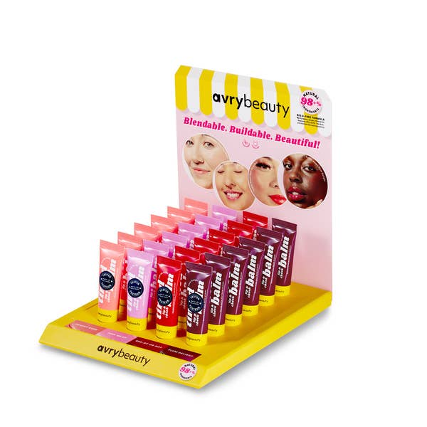 AvryBeauty - Wholesale Make-up palet voor het gezicht - Displaykit met getinte balsem voor lippen en wangen3