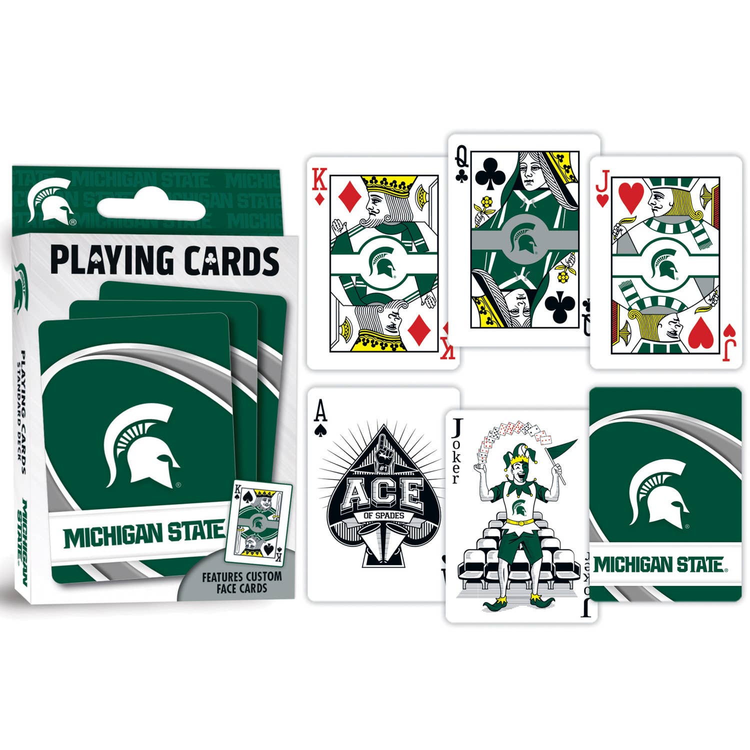 Masterpieces Puzzles - Wholesale Playing Cards - Michigan State Spartans Playing Cards2