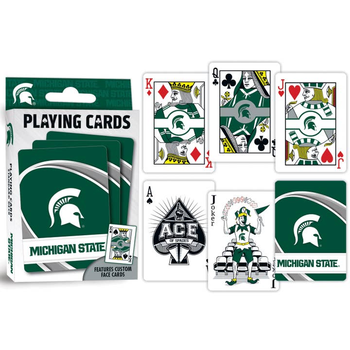 Masterpieces Puzzles - Wholesale Playing Cards - Michigan State Spartans Playing Cards2