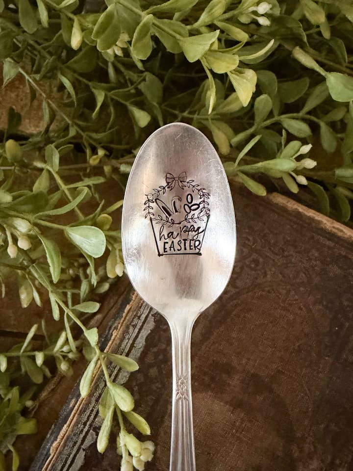 Easter Basket Vintage Stamped Spoon for wholesale by The Sassy Barn
