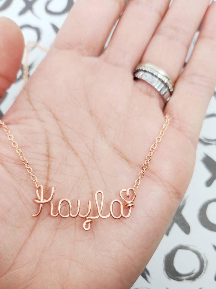 Custom Name Necklace for wholesale by Dina Loves Wire