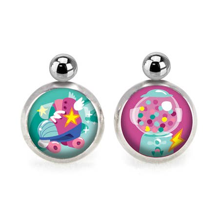 Nomade Rollbälle/Bonbons für Kinder, silberfarben für den Großhandel von Les Minis d'Emilie Fiala