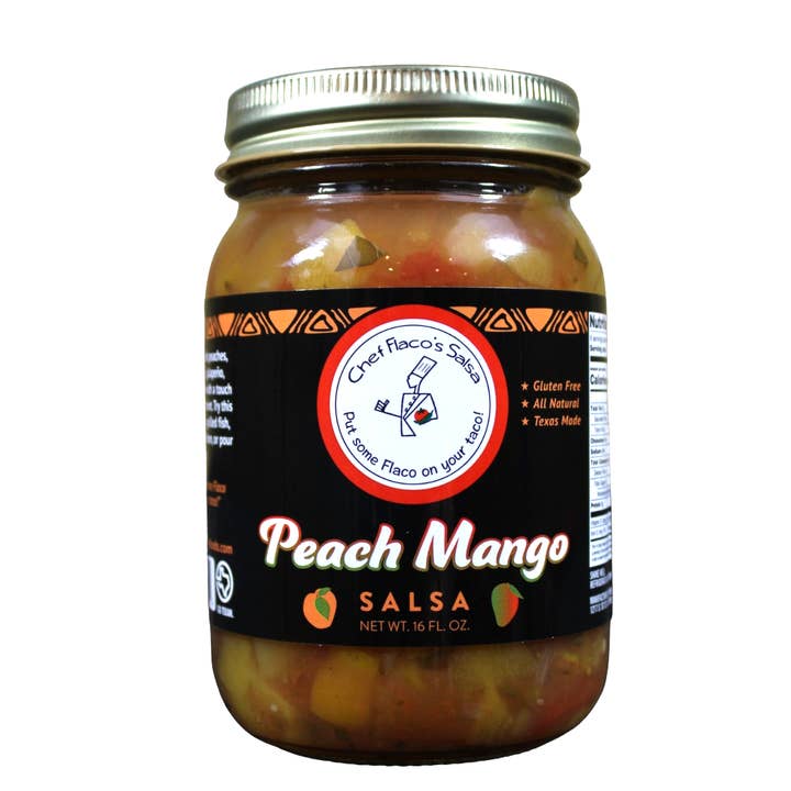 Chef Flaco's Gourmet Foods - Wholesale Salsa - Chef Flaco's Salsa - Peach Mango Salsa0