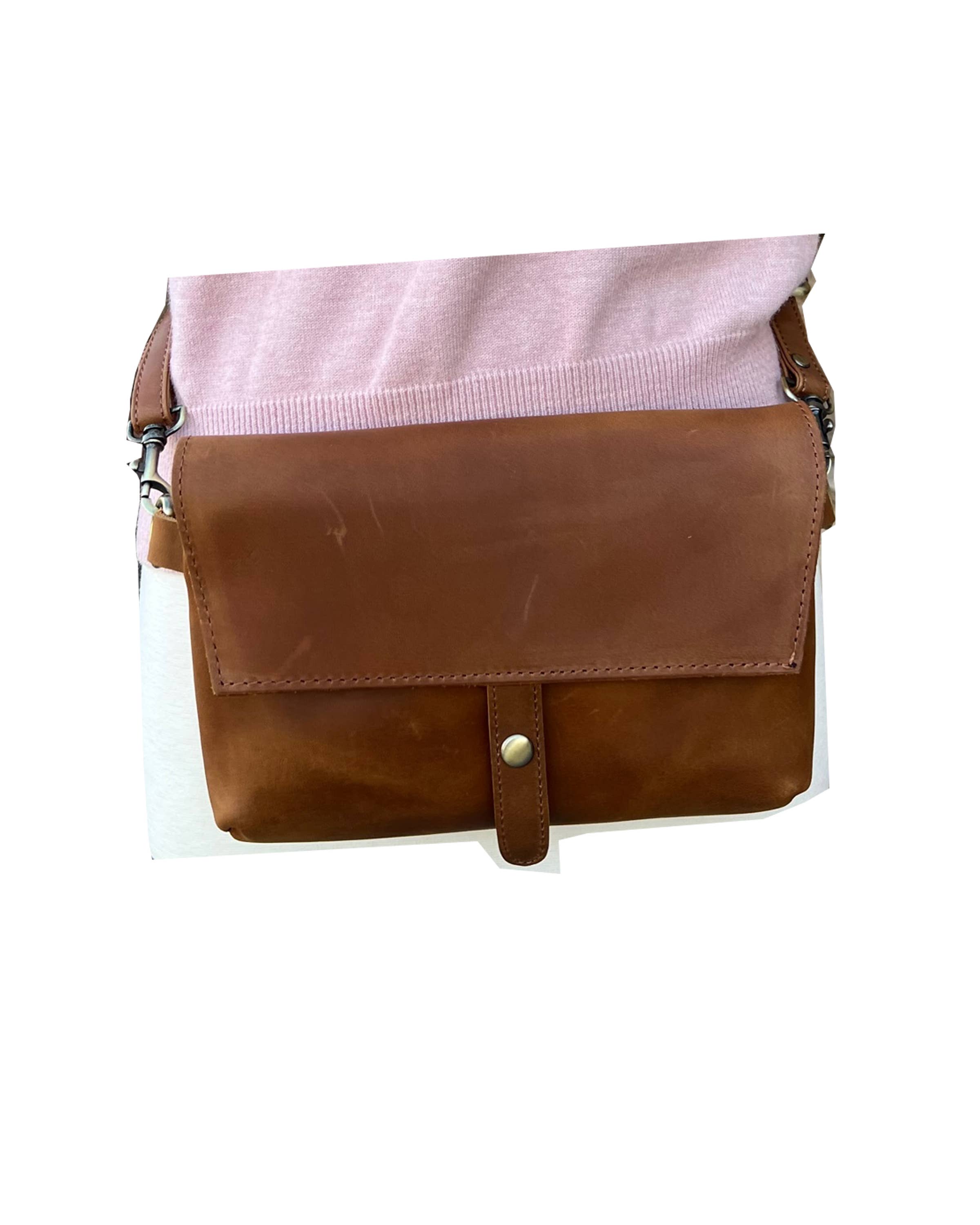 Roma Leathers, Inc. - Wholesale Crossbody Bag - Women's - W022L crazy horse genuine leather crossbody8
