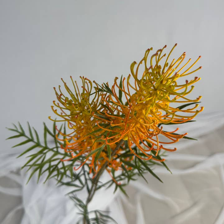 Realistic Artificial Flowers - Wholesale Artificial flowers - Grevillea Flower Spray Sunset Orange - Realistic Artificial Flowers2