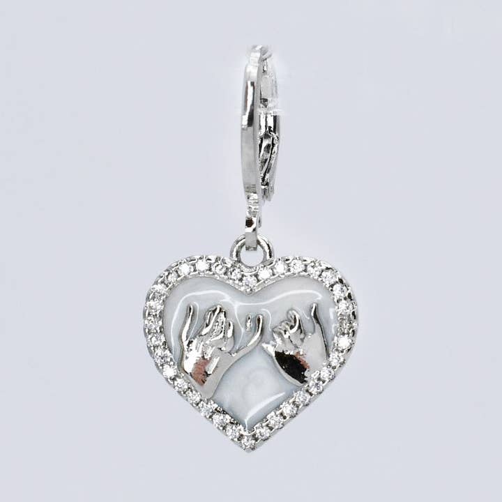 Colgante de plata Pinky Promise CH-245 para venta al por mayor de Treasure Jewels Inc.