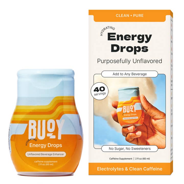 Buoy Hydration - Wholesale Powdered Health Drink - Energy Drops: Unsweetened Hydration + Caffeine for Any Drink6