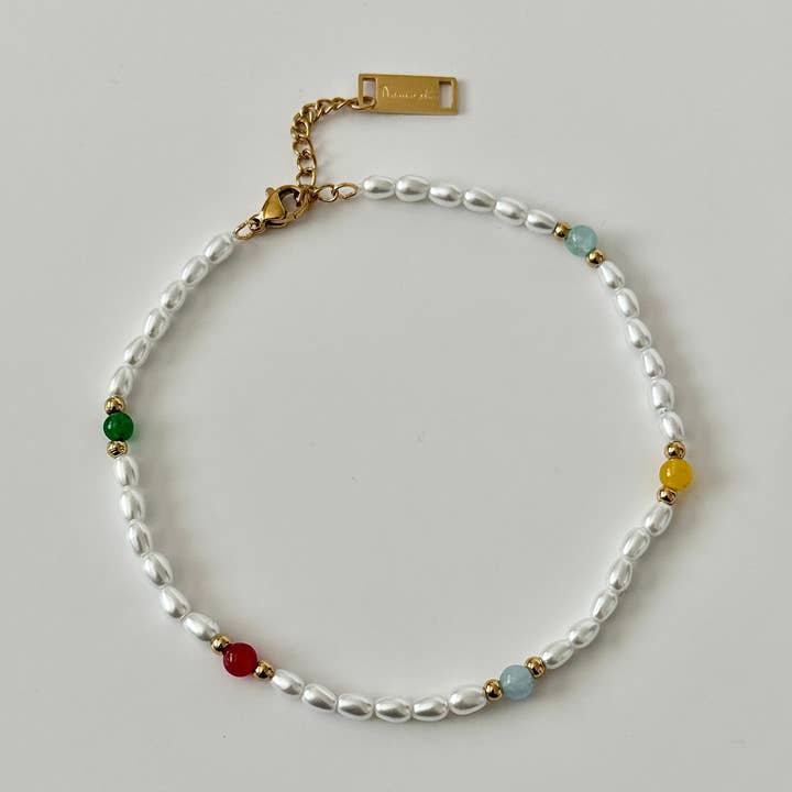 Bracelet de cheville perlé pour la vente par Namaste Jewelry