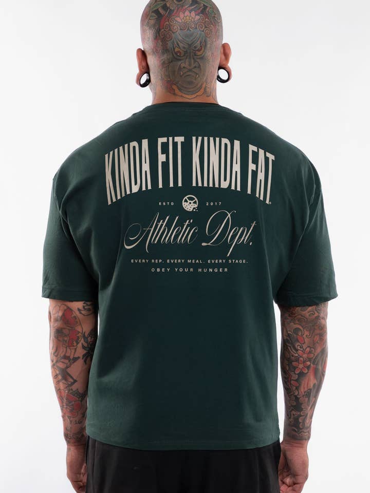 T-shirt de Algodão Deluxe do Departamento Atlético KFKF por atacado de Kinda Fit Kinda Fat
