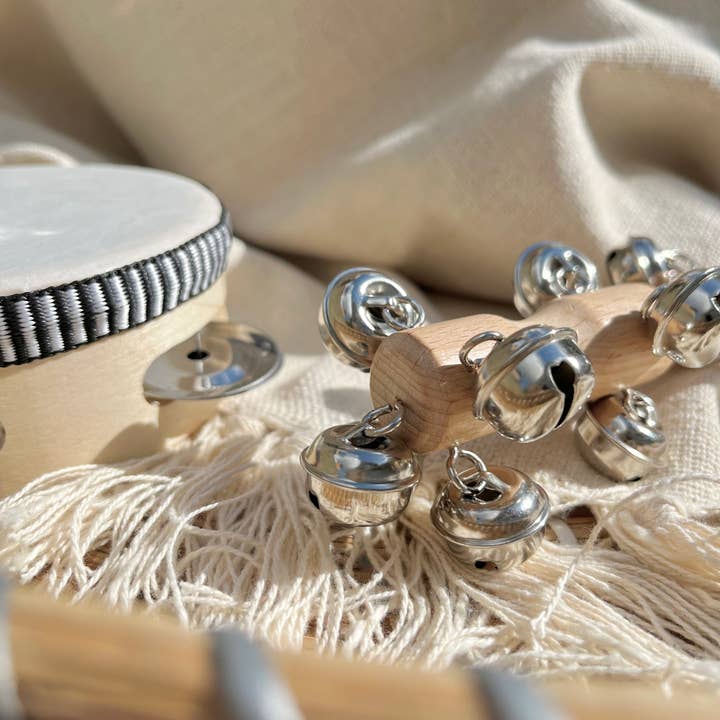 All Wooden Elements - Wholesale Muzikaal speelgoed - Kinderen en baby - Handgemaakte houten barbelshaker - Baby Rattle Musical-speelgoed2