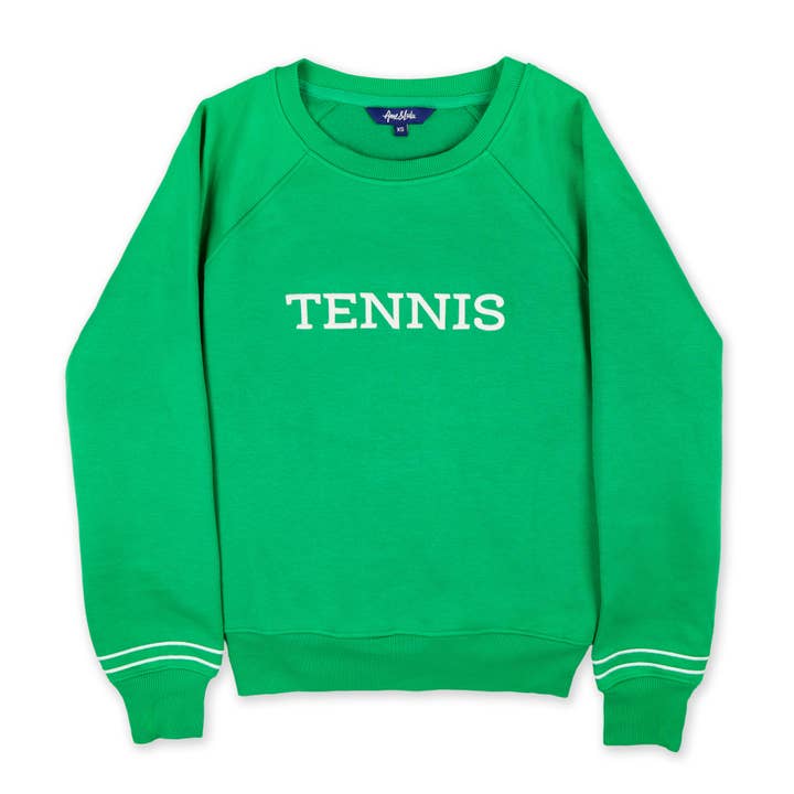 Green White Tennis Play All Sweatshirt for wholesale on Faire