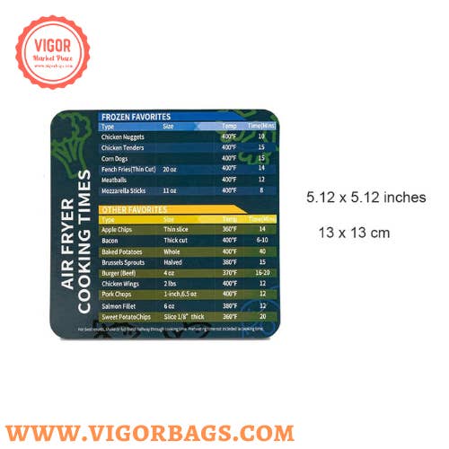 VIGOR - Wholesale Baking Sheet/Mat - Air Fryer Non-stick cookware Oil Mats - MOQ 10 Pcs13