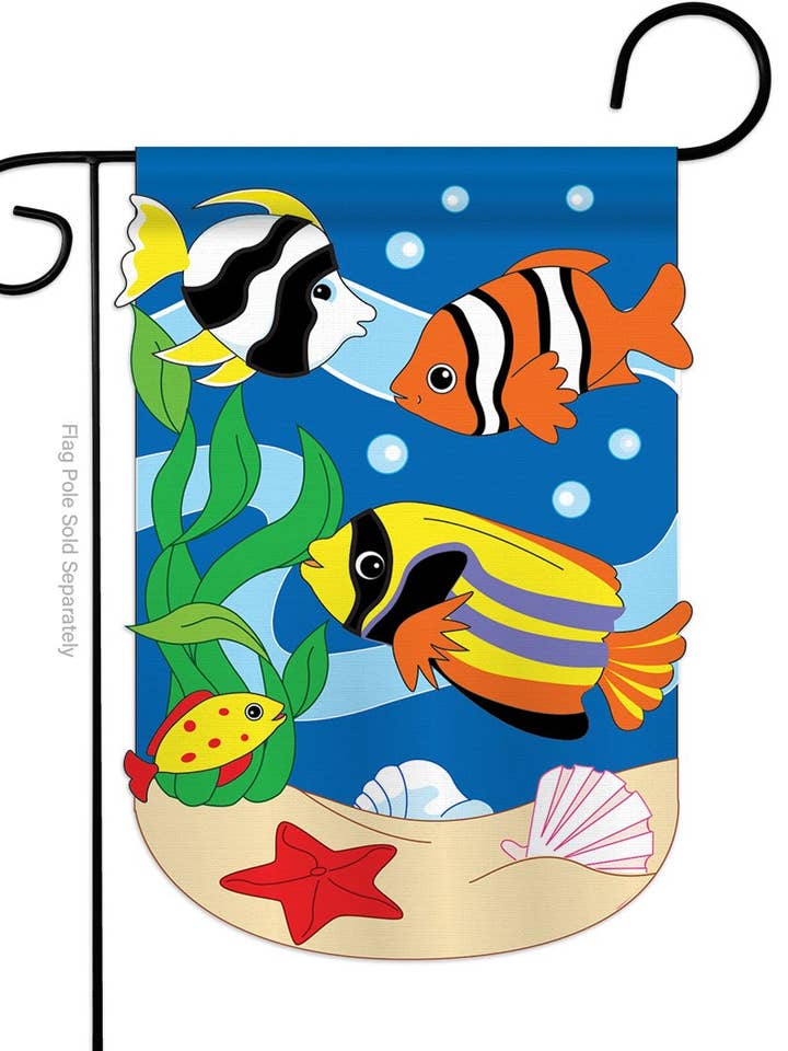Tropische vis dieren zeeschepsel decor vlag voor wholesale door Two Group Flag Co