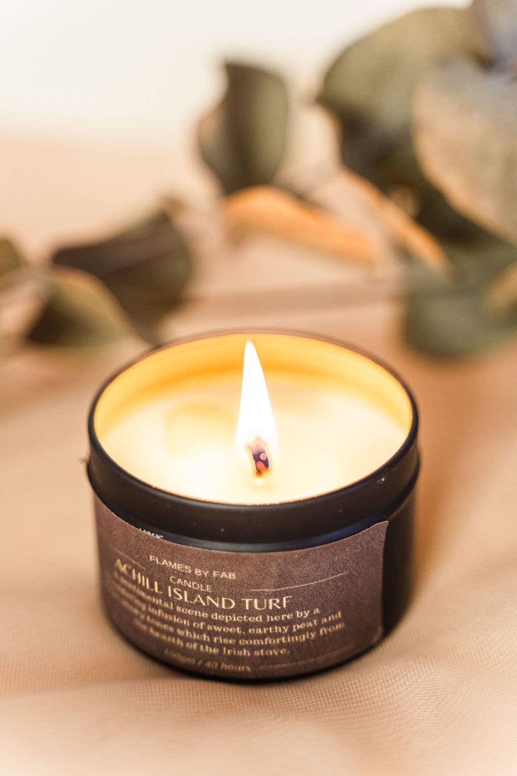 FLAMES BY FAB - Wholesale Travel Candles - Travel candle Achill Island Turf1