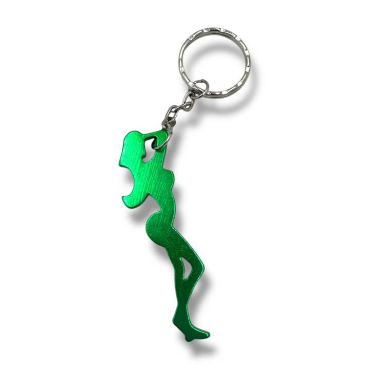 Kinky Pleasure - Wholesale Keychain - Unisex - Kinky Pleasure - KPK032 - Keychain - Bottle Opener - Sexy Body Woman - Green