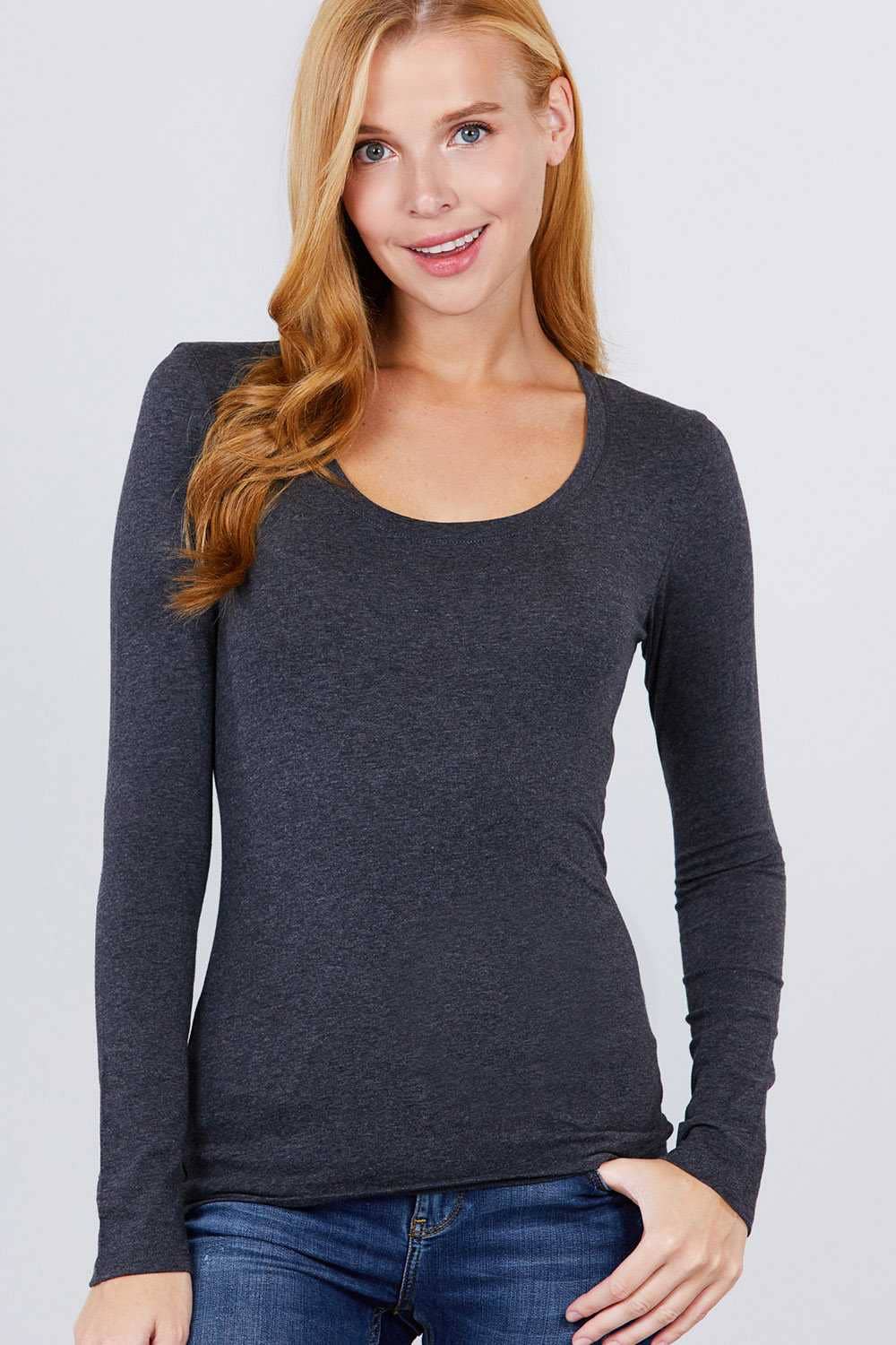 Vanilla Monkey - Wholesale Knit Top - Women's - Long Sleeve Scoop Neck Basic Top13