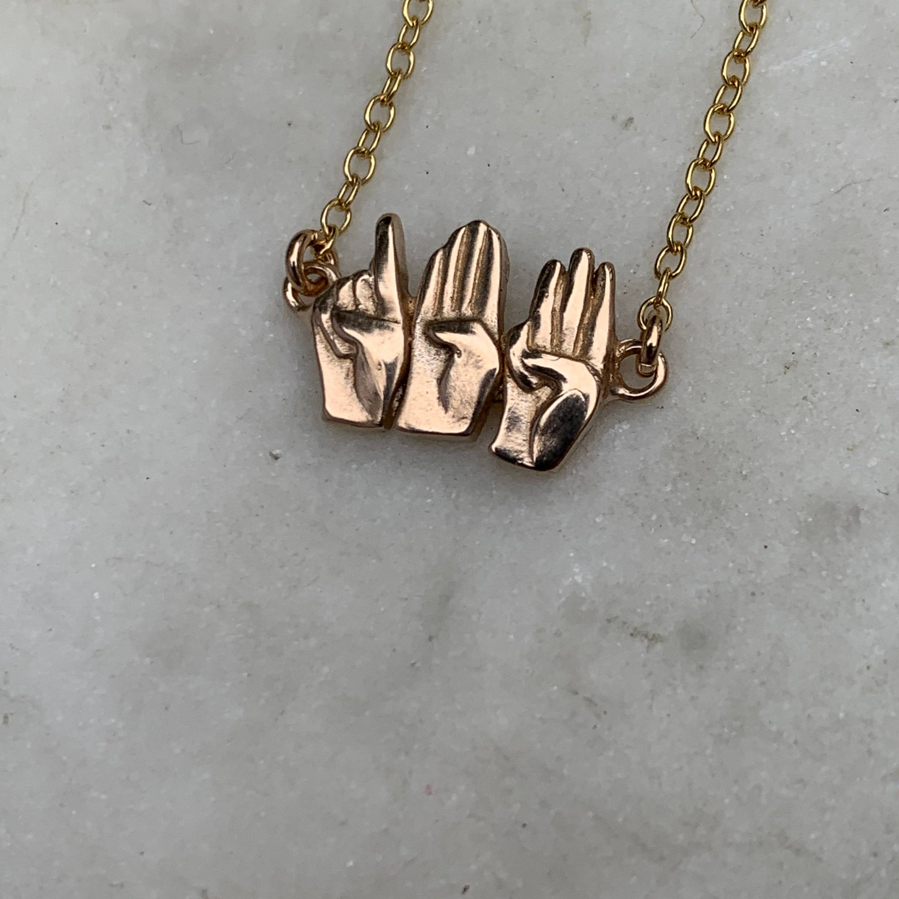 Mimosa Handcrafted - Wholesale Pendant/Charm Necklace - 143 I LOVE YOU NECKLACE3