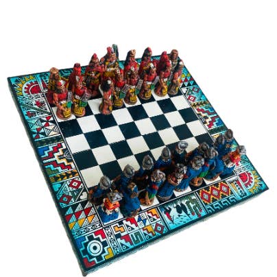 Zoe Artcrafts - Wholesale Board Game - Peruvian Handmade Chess Board Game 8x8"