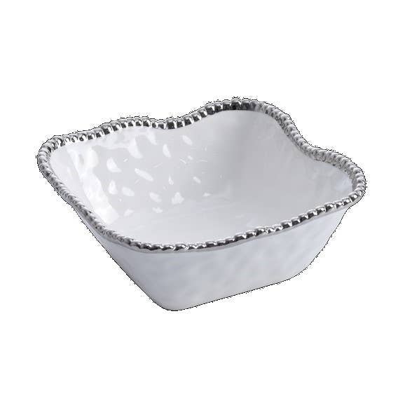 Saladeira Quadrada Média - 22.9x21.6x8.3cm - SALERNO por atacado de Pampa Bay