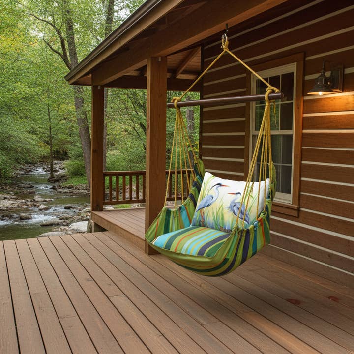 Hammock Swing 4-Piece Set indoor / outdoor - Citrus Stripe for wholesale by Magnolia Casual