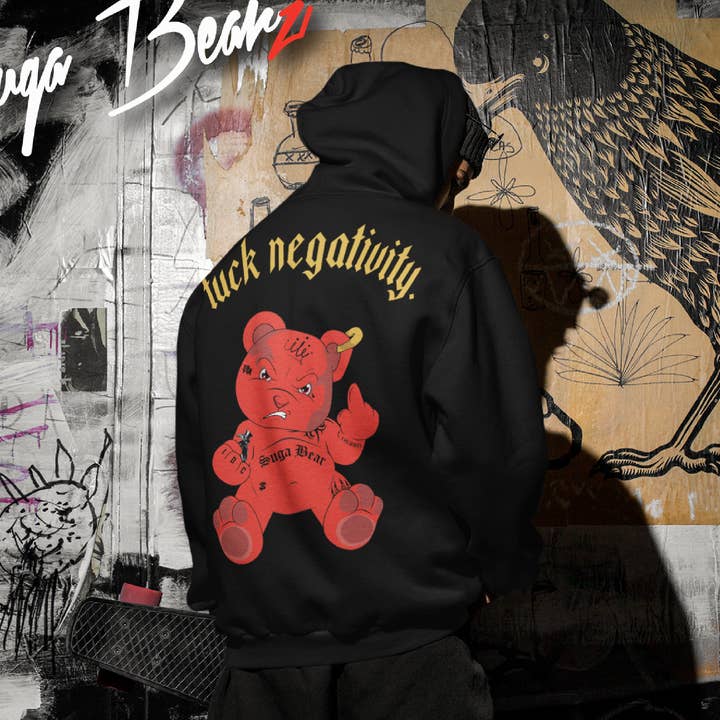 Suga Bearz No NEGATIVITY Hoodie for wholesale by Suga Bearz