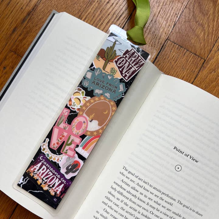 Creative Kind - Wholesale Bookmark - Arizona Notebook Bookmark – Laminated 2" x 8" Green Ribbon