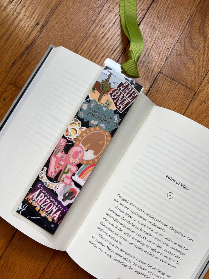 Arizona Notebook Bookmark – Laminated 2" x 8" Green Ribbon for wholesale by Creative Kind