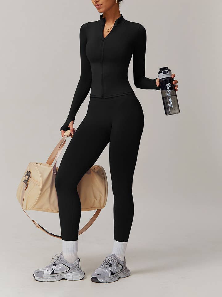 Crave by FW - Wholesale Activewear Set - Women's - Activewear Set With Sports Jacket and Leggings