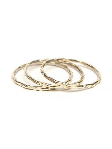 Fair Anita - Wholesale Band/Stacked Ring - Sterling Stacking Rings - Textured3
