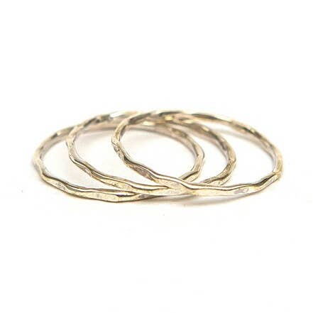 Fair Anita - Wholesale Band/Stacked Ring - Sterling Stacking Rings - Textured3