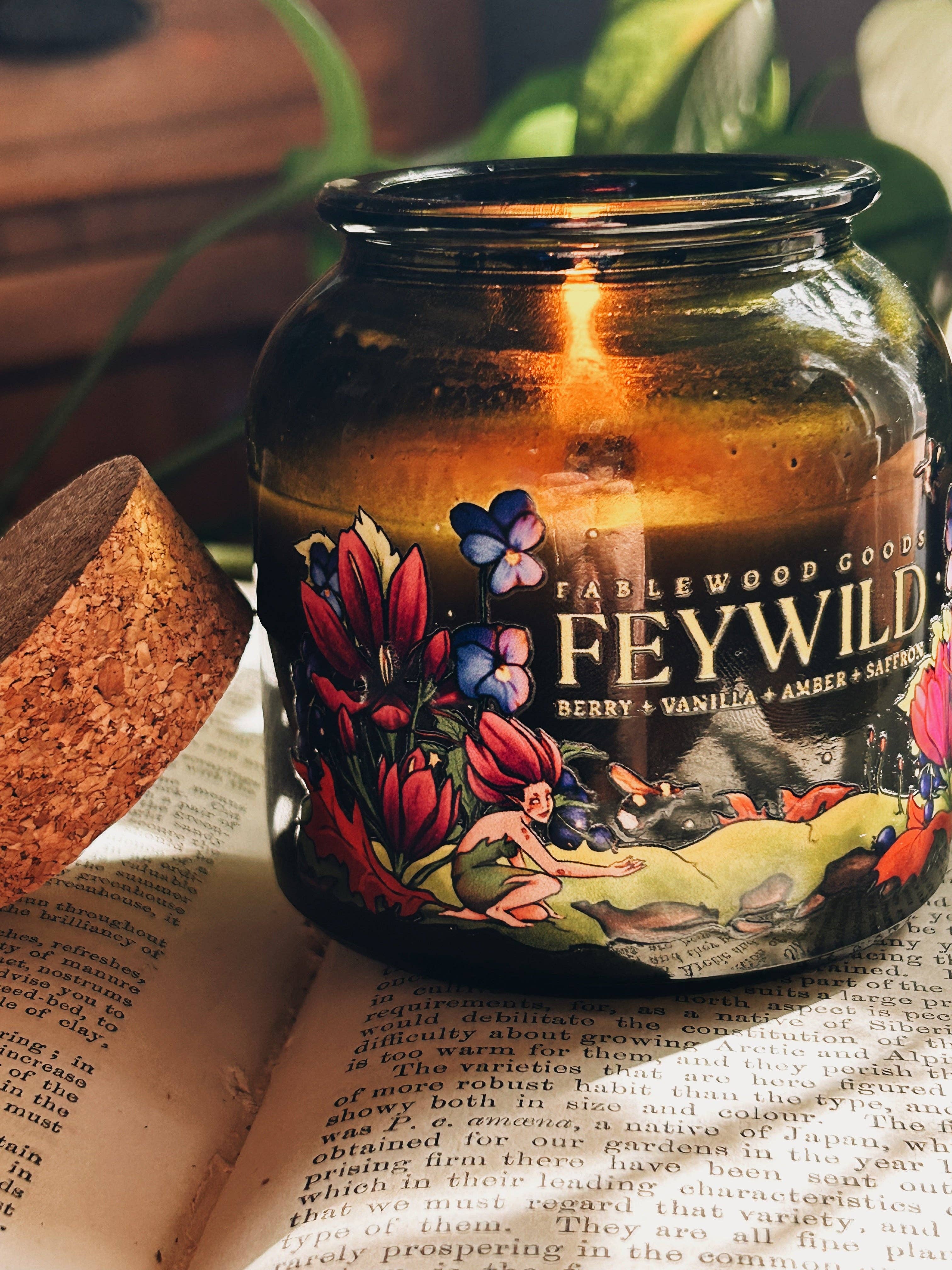 Fablewood Goods - Wholesale Jar/Filled Candle - Feywild | 8oz Apothecary Soy Candle3