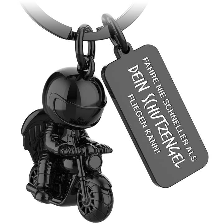 FABACH – Die Schlüsselanhänger-Schmiede - Wholesale Keychain - Unisex - Motorcycle keychain with guardian angel - Angel good luck charm for motorcyclists with engraving5