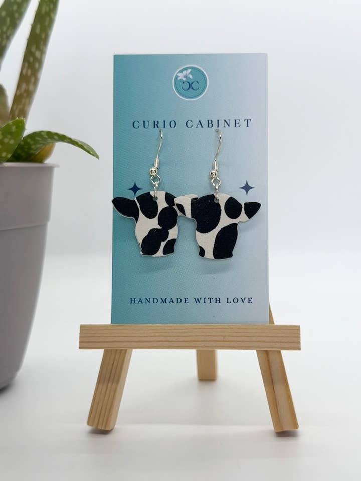 Moo - Oorbellen van polymeerklei voor wholesale door Curio Cab