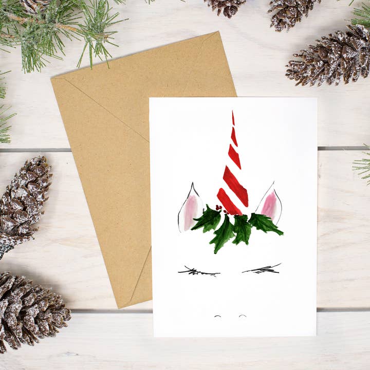 Julenhornkort - 100% Återvunnet Papper för wholesale av Chandler Strange Art