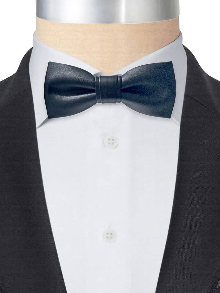 BLACK LEATHER BOW TIE for wholesale by Josvil