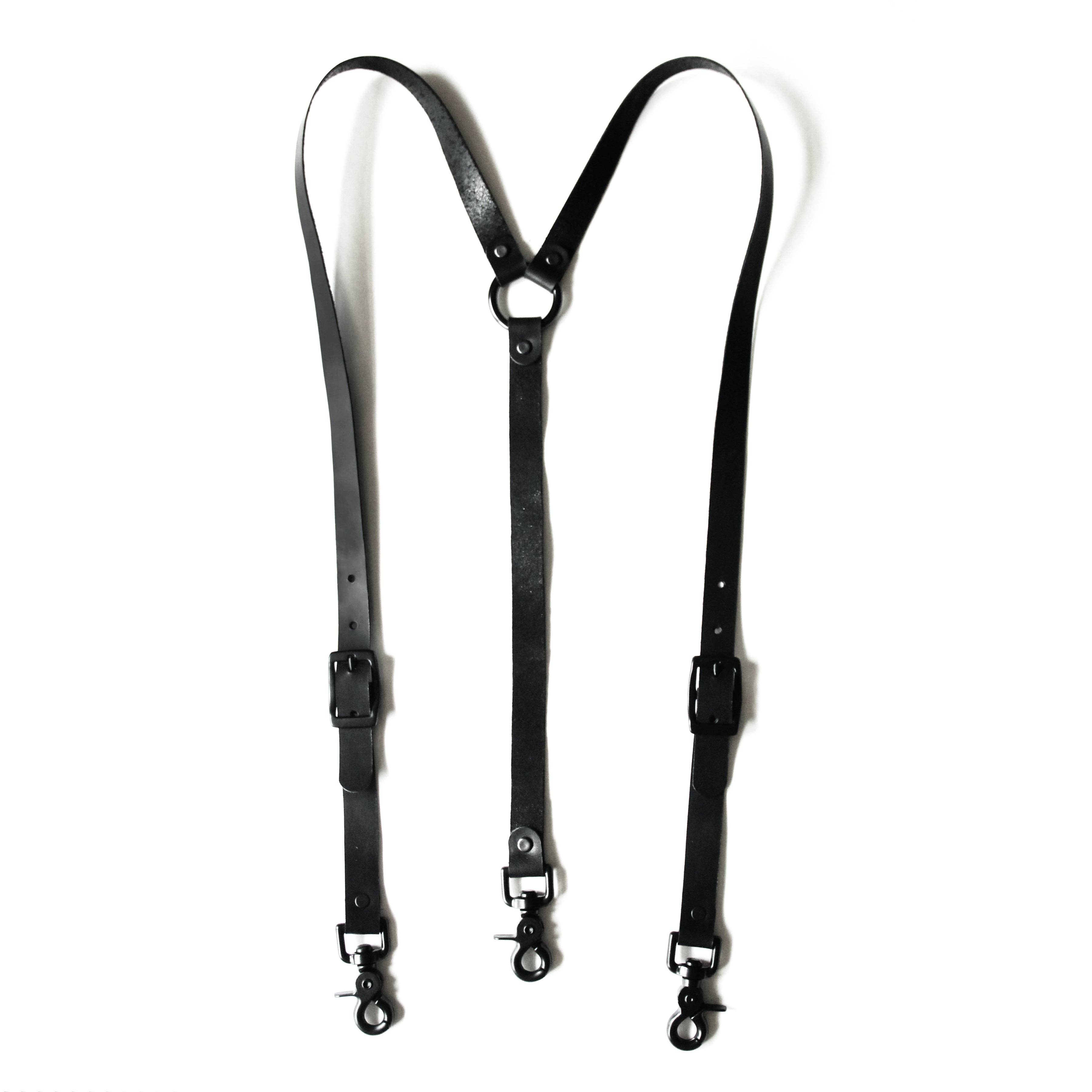 Audio Helkuik - Wholesale Suspenders - Unisex - Leather Suspenders - Black (Y-back style)3