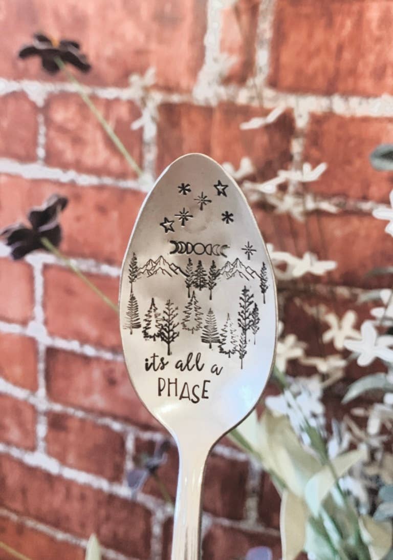 The WildSmith – Conjunto de talheres para servir por atacado – Colheres de chá vintage com gravações Nature8