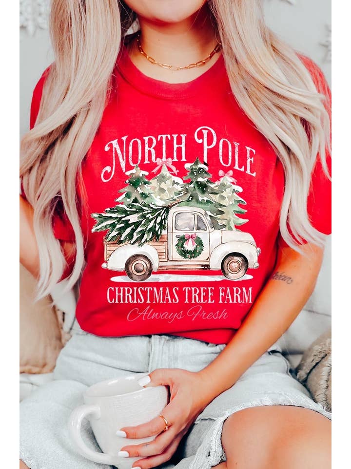 COLORBEAR - Wholesale T-Shirt (Graphic) - Women's - North Pole Christmas Graphic Tee14