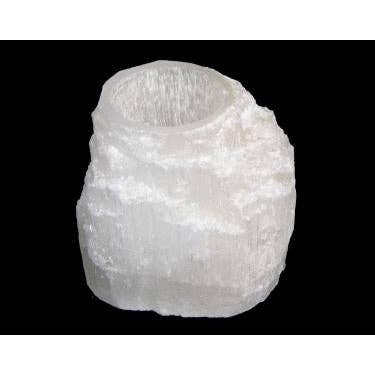 Selenite Mountain Tealight Lamp for wholesale by The Psychic Tree