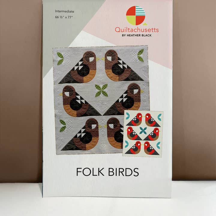 Quiltachusetts - Wholesale Craft Sewing Kit - Folk Birds Quilt Pattern