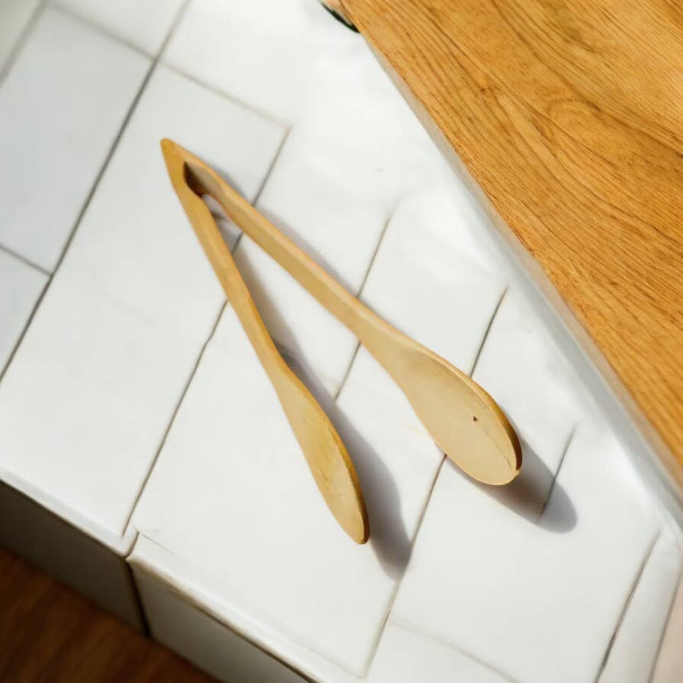 Bamboo Switch - Wholesale Kitchen tong - Bamboo Tong with Slated Side