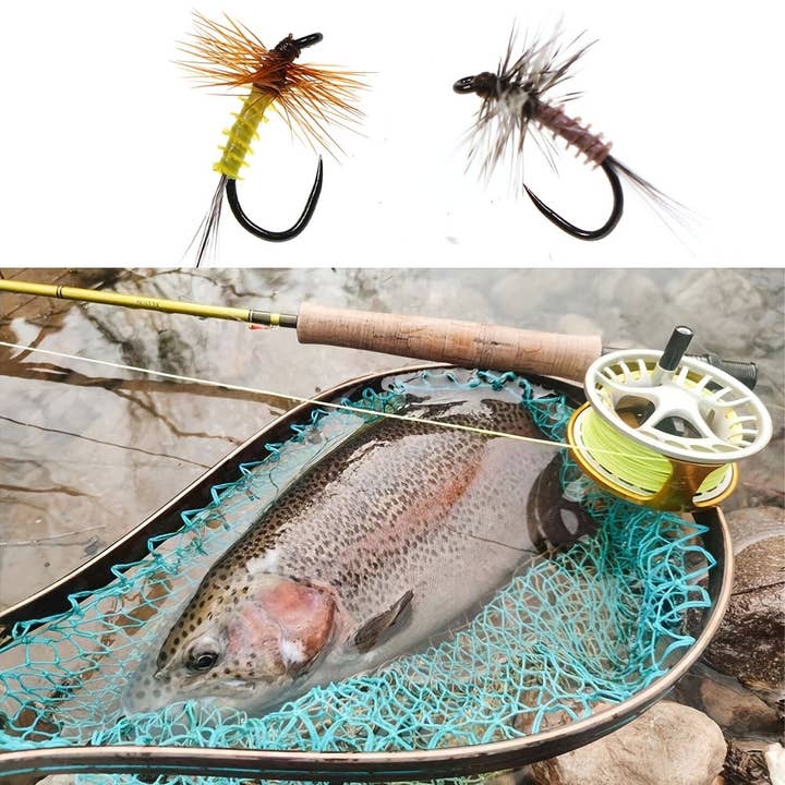 CANADA JME HEALTH NUTRITION CORP. - Wholesale Sporting Accessories - 6pcs/Box Barbless Mayfly Dryfly Fly Fishing Lures Floating Artificial Insect Bait for Trout Perch Bluegill Fishing Lures