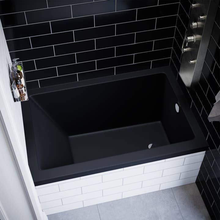 Swiss Madison - Wholesale Bath & Body Set - Voltaire Right-Hand Drain Alcove Bathtub in Matte Black
