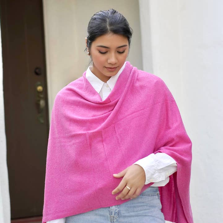 Cashmere Poncho Hot Pink and other Purchase Wholesale cashmere ponchos. Free Returns & Net 60 Terms on Faire trending on Faire.